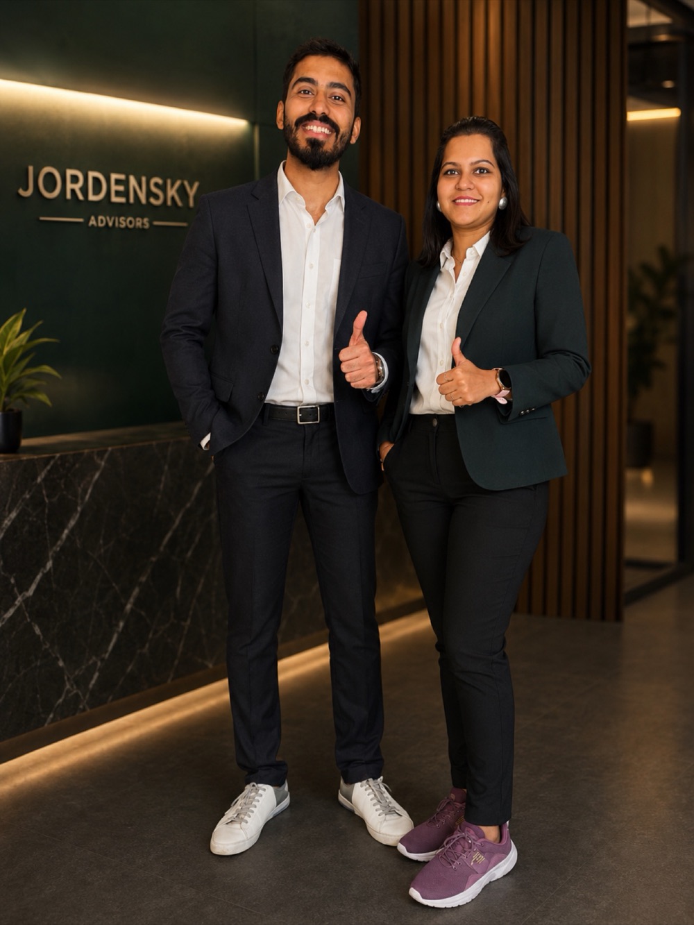 Jordensky team members ready for the day