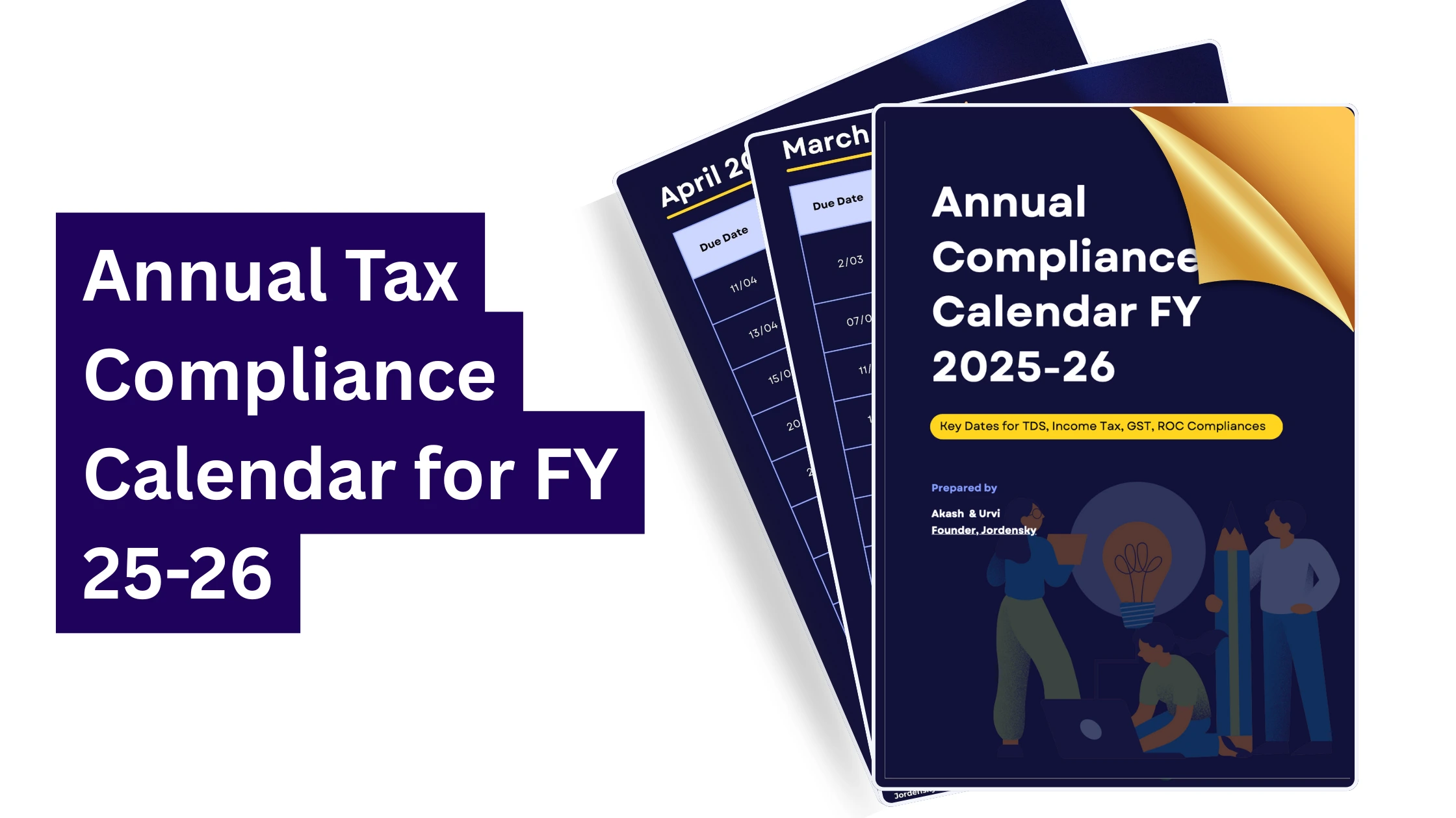 Income Tax, GST, TDS, PF, ESIC, PT & Company Filing Due Date Compliance Calendar for FY 2025-26